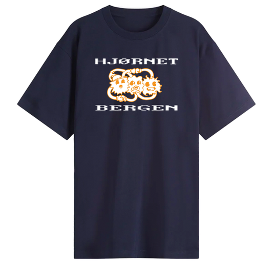 Hjørnet Stenger Tee - full logo (Navy)