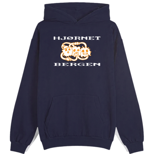 Hjørnet Stenger Hoodie full logo (Navy)