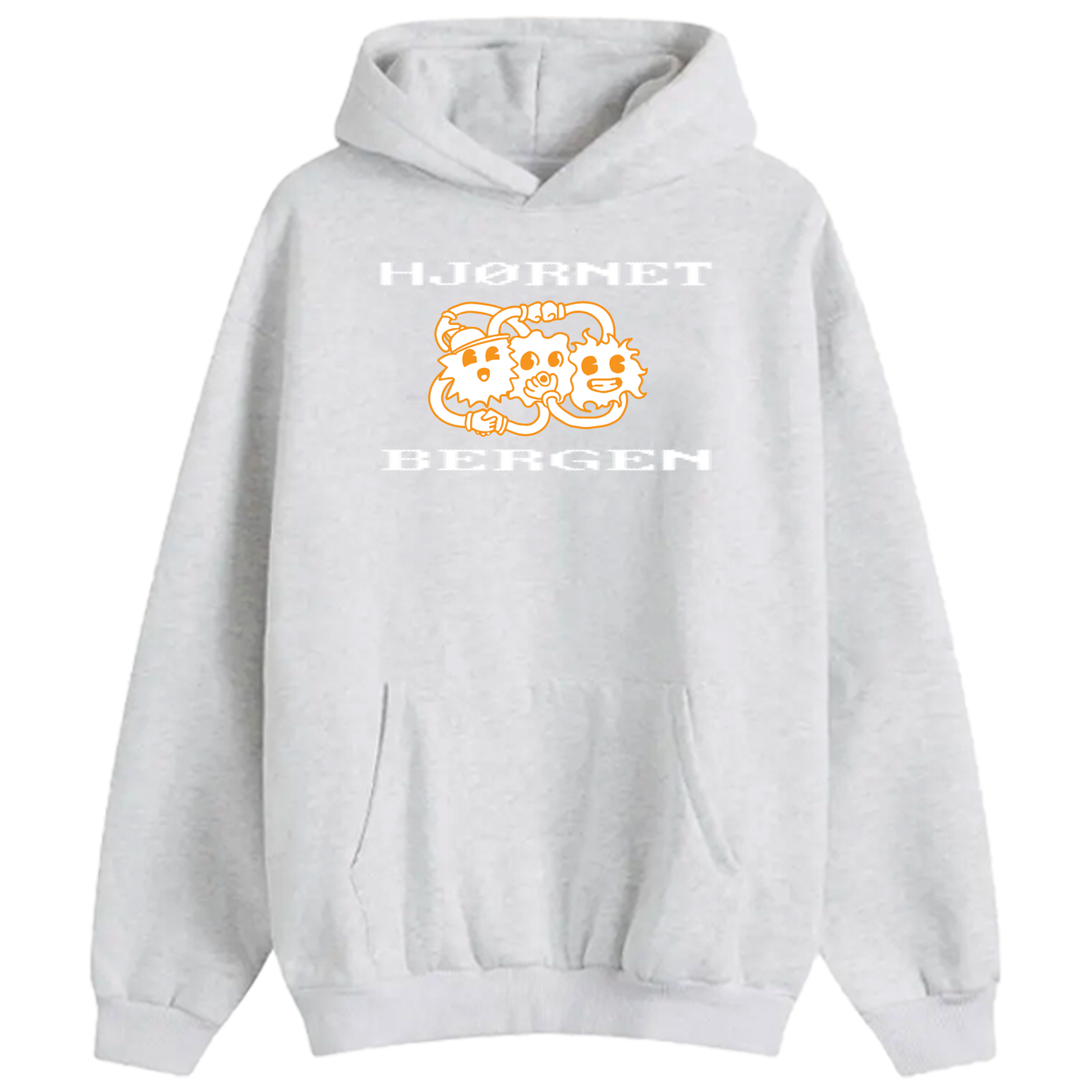 Hjørnet Stenger Hoodie - full logo (Grå)