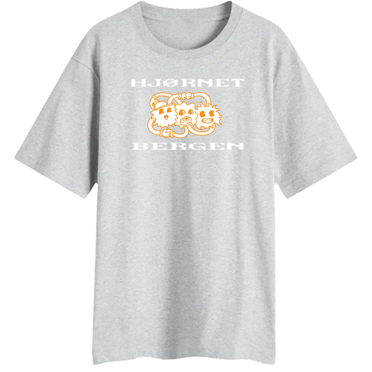 Hjørnet Stenger Tee - full logo (Grå)